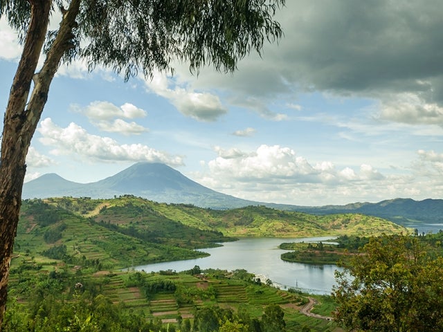 Landscape Lake Volcano